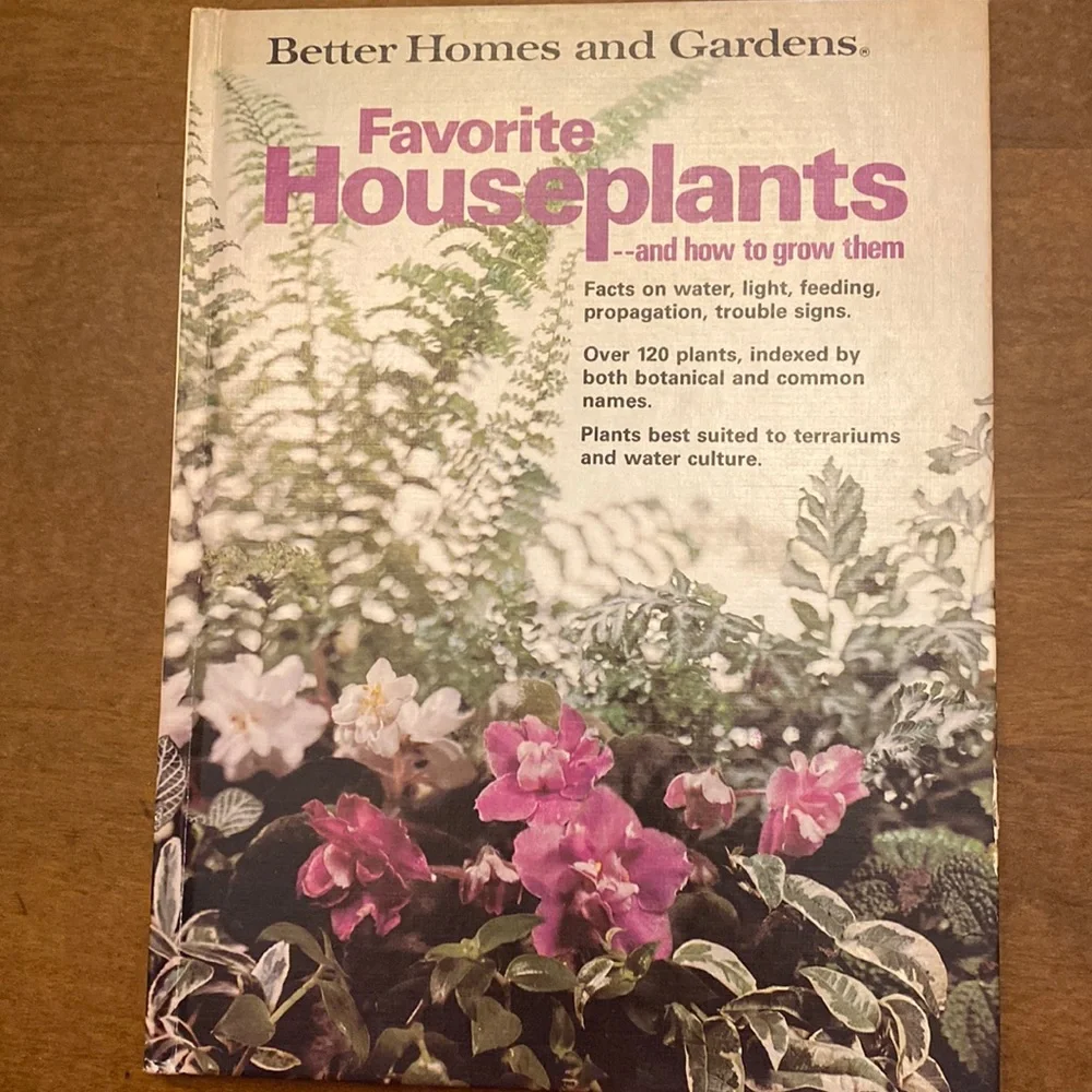 Better Homes & Gardens Favorite Houseplants Book Vintage 1976 Hardcover